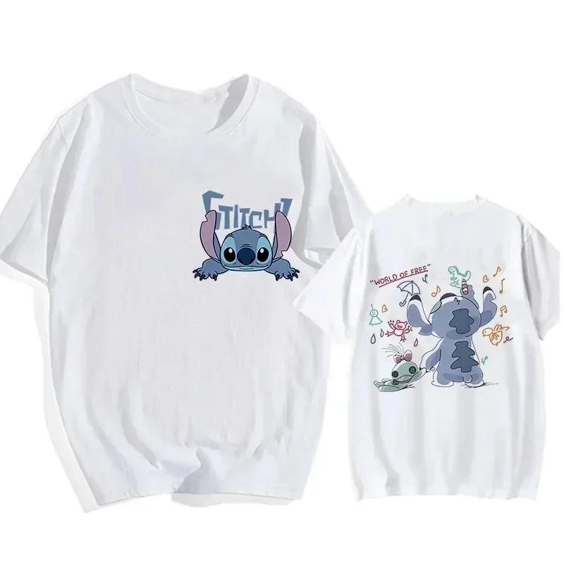 Hip Hop Shirt EU Size Unisex Disney Lilo Stitch Cartoon T Shirt Stitch Cute Manga T-shirt Y2k Graphic Tshirt Top Tees Clothes