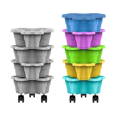 Stackable Plant Tower, Balcony Vegetable Growing Pot, Multi-layer Stackable Three-petal Strawberry Vegetable Resin Planting Pot