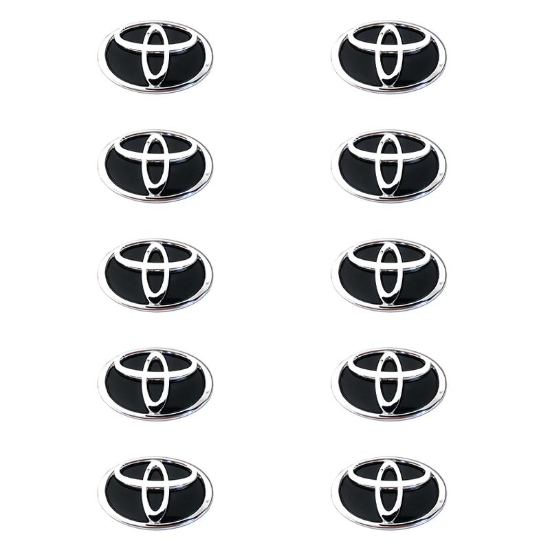 5/10Pcs Car Key Emblem Sticker Auto Control Key Logo Decal For Toyota Hilux Corolla RAV4 Camry Highlander Yaris Cross Prado C-HR