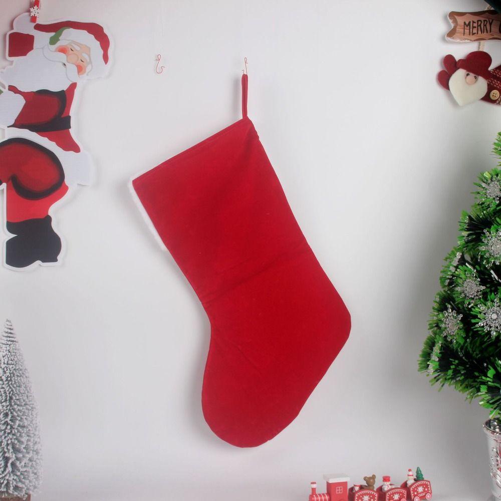 Large Capacity Snowflake Christmas Socks Festival Christmas Tree Ornaments  Festive Home Decoration