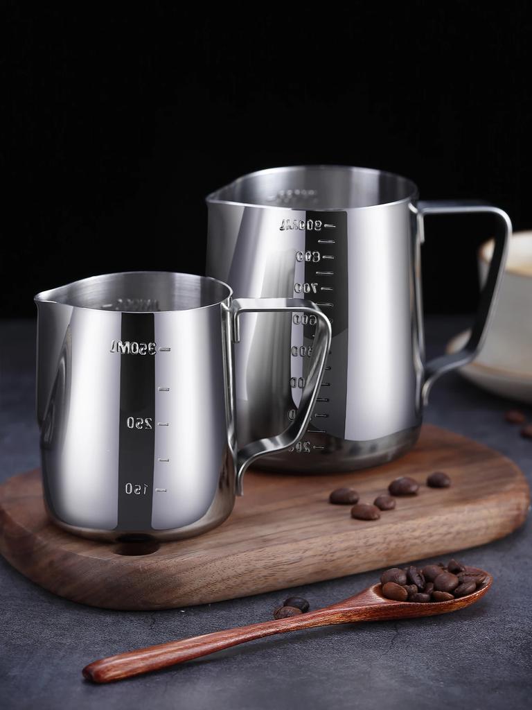 Milk Frothing Jug Espresso Coffee Cup With Scale Thickened Stainless Steel Milk Pitcher For Latte Art Coffee Accessorie