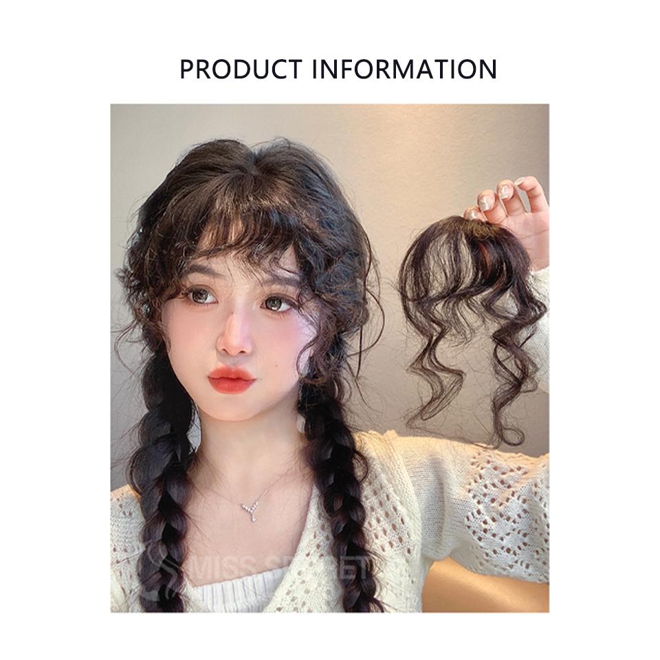 Bangs Wig Female Natural Forehead Air Fake Bangs Seamless Wool Roll Bangs Qi Bangs Wig Piece