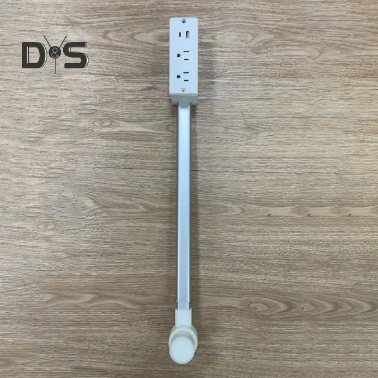 Przedłużacz gniazdka elektrycznego z USB-A USB-C 2 gniazda AC 110V obracany o 180 stopni sofa kanapa stolik nocny biurko listwa przedłużająca gniazdko ścienne