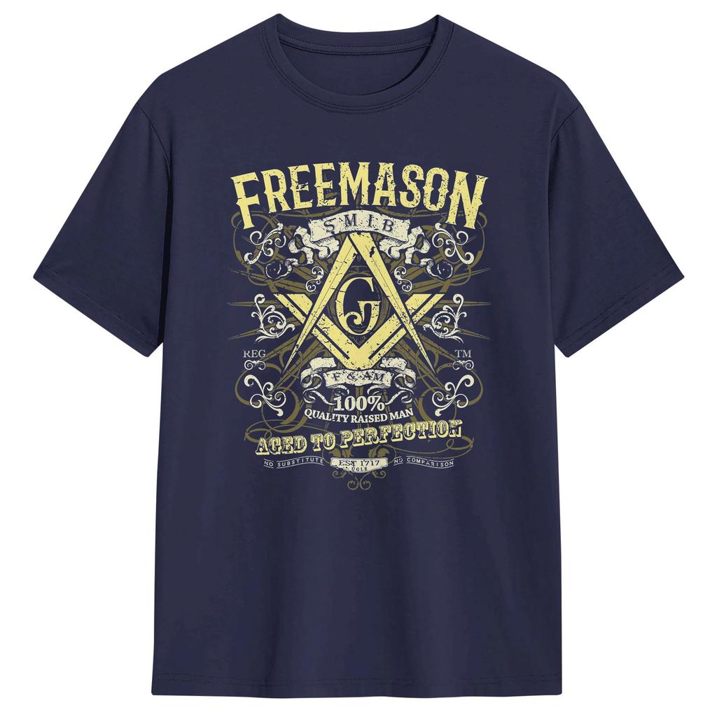 Unisex Masonic Mason Freemasonry T Shirts Cotton Tees Beach Vintage Short Sleeve T Shirt O Neck Popular Print Tee Shirt
