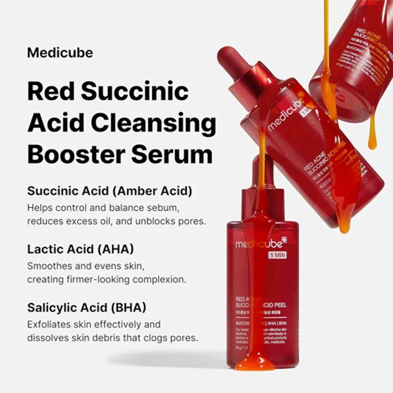 Medicube Rotes Akne Bernsteinsäure Peeling 40g