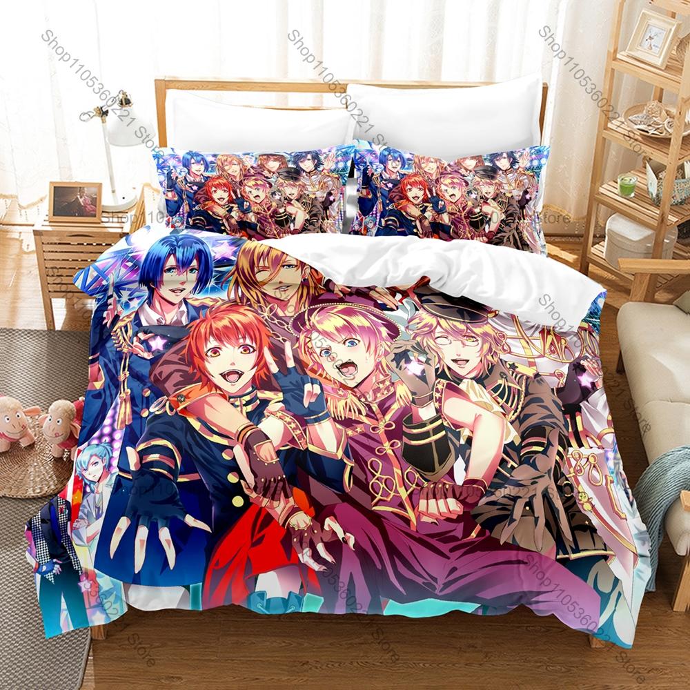 Uta No Prince-sama 3PCS Bedding Set STRISH Idol Print Soft Microfiber Duvet Cover Pillowcase