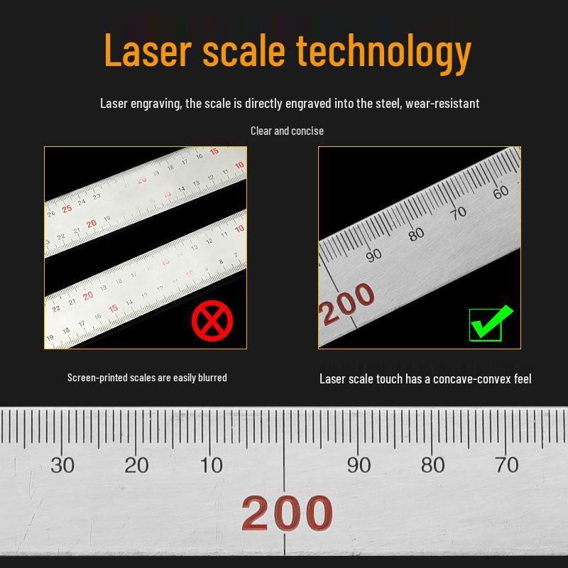 Thickened Stainless Steel L-Shaped Angle Ruler 90° for Woodworking - Available in 300mm, 500mm, and 600mm