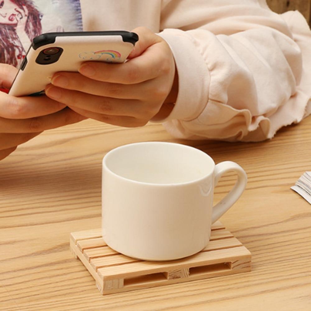 Multifunkční dřevěné paletové podložky pod nápoje pro horké a studené nápoje, dřevěné paletové podložky pod hrnce, řemeslné výrobky, stolní dekorace