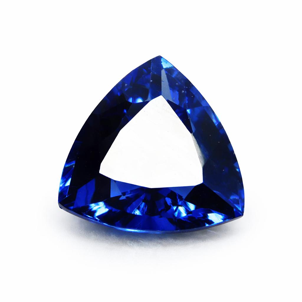 Natural Blue Tanzanite Loose Gemstone 10.24ct Trillion Cut Earing Size for Jewelry Making and Crafts