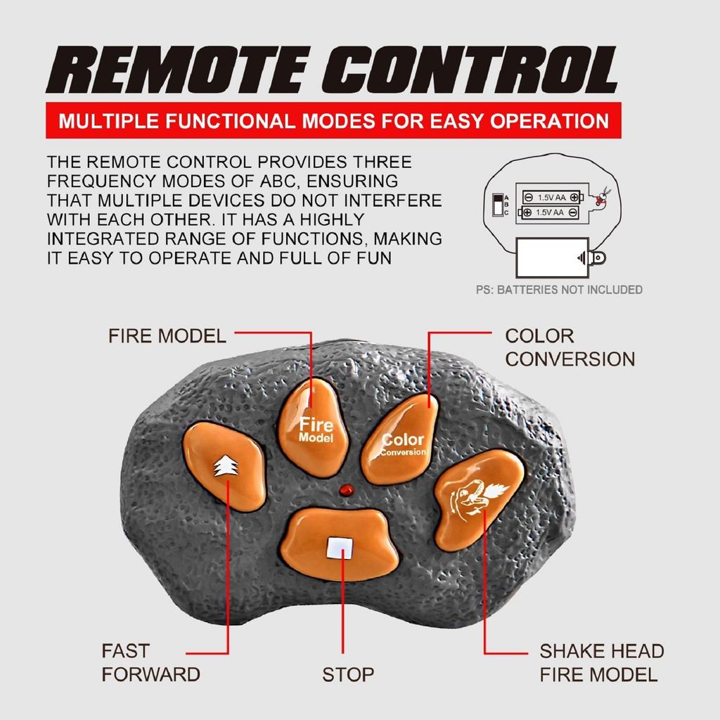 Remote Control Dinosaur Spray Velociraptor Simulation Electric Toy Model Light Sound Walking Function