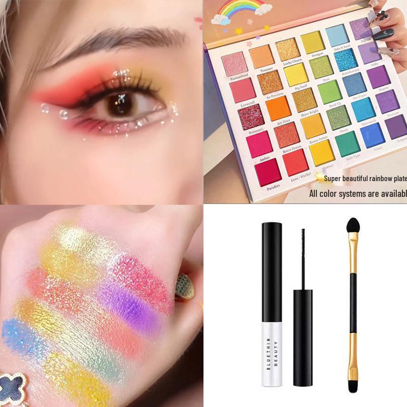 Palette Ombretti Blu MGL 30 Colori per la Festa dei Bambini Cosplay & Trucco da Palco - Colorata & Adatta agli Studenti