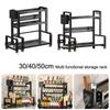 Durable 2/3 Tier Spice Rack Rustproof Multi-function Seasoning Rack Kitchen Shelf for Kitchen Storage