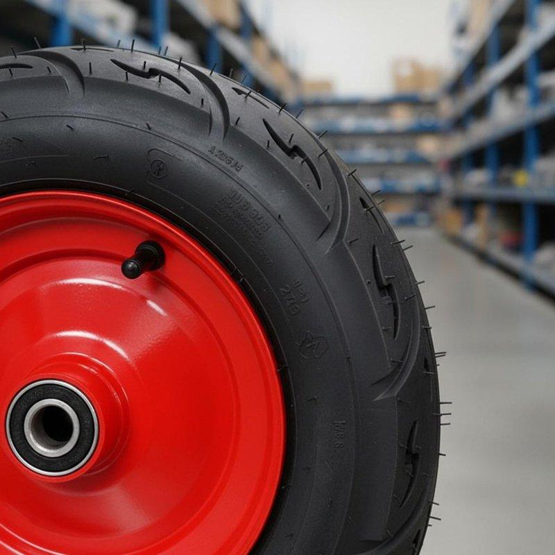 Utility Cart Replacement Wheel Wear Resistant Air-Filled Tire Hardware Accessory Shock Absorbing
