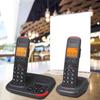 DECT Cordless Phone Expandable With 2 Handsets Telephont For Multi Room Communication And Easy Installation