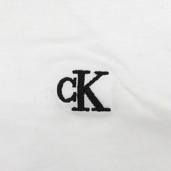 Crew Short J20J212883 [Calvin Klein] Women's T-shirt, Neck, Sleeve, Cotton, One-Point Design, (WHITE/S) [Item]