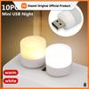 1/10Pcs Mini USB Luz Noturna Branco Quente Proteção Ocular Livro Luz de Leitura Plugue USB Computador Móvel Carregamento de Energia LED Lâmpada Noturna