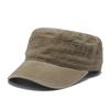 Flat top hat spot solid color washed cotton cap men and women four seasons hat sun hat casual hat