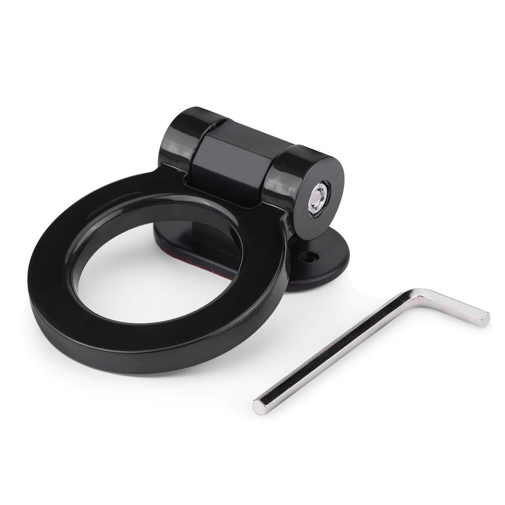 

ABS автомобильный Стайлинг крючки для прицепа наклейка украшения автомобиля задняя передняя часть прицепа моделирование гоночное кольцо буксирный крюк для автомобиля чёрный