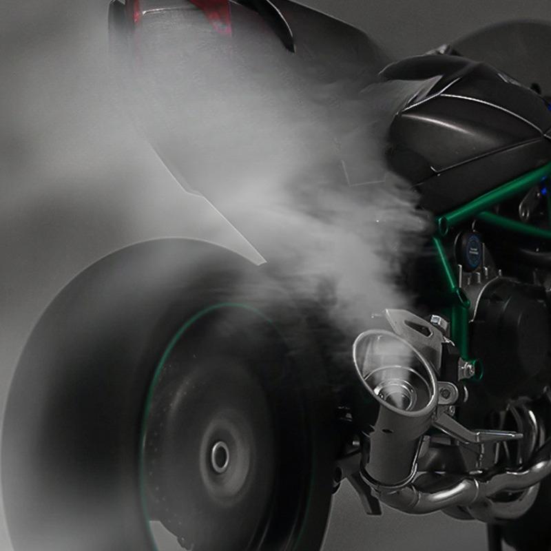 Spray 1:6 Kawazaki H2R Alloy Large Motorcycle Model Diecast Precision Sound Light Simulated Kid Boyfriend Gift Display-worthy