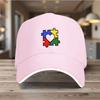 Autism Awareness Puzzle Heart Baseball Cap Polyester Adjustable Snapback Casual Hat For Unisex Women