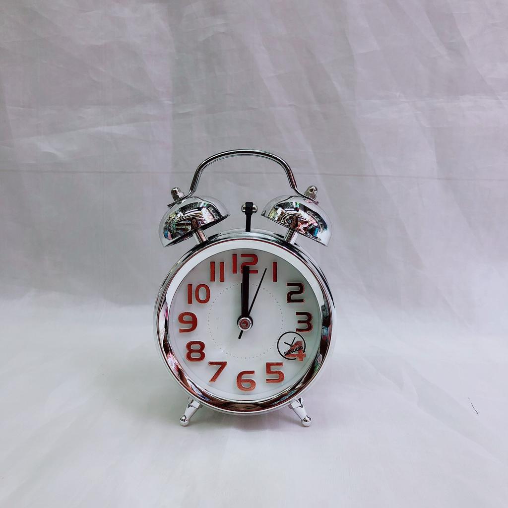 Electroplating Colored Quartz Clock Simple and Fashionable Bell-ringing Children's Desk Super Silent Alarm Clock