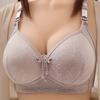 Jacquard Plus Size Text Bra, Non-magnetic, No Steel Ring, Side Retraction, Accessory Breast, Top Support, Beautiful Back, Mother's Underwear