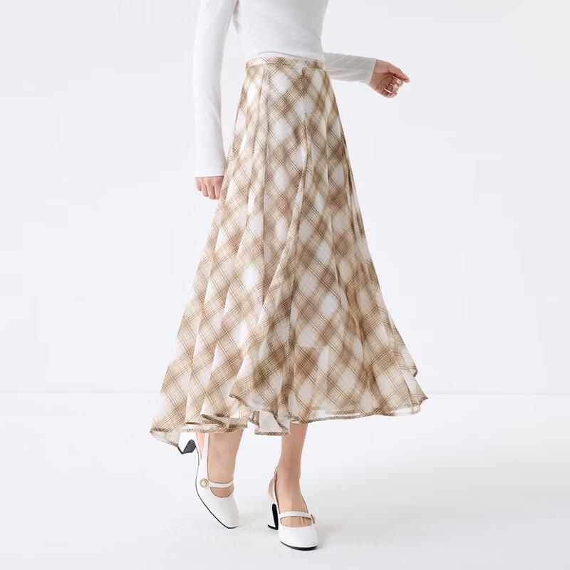 FivePlus Retro Karriertes A-Linien-Kleid