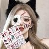 Face Patch Halloween Temporary Tattoos Scar Spider Design Halloween Body Art Stickers  Women