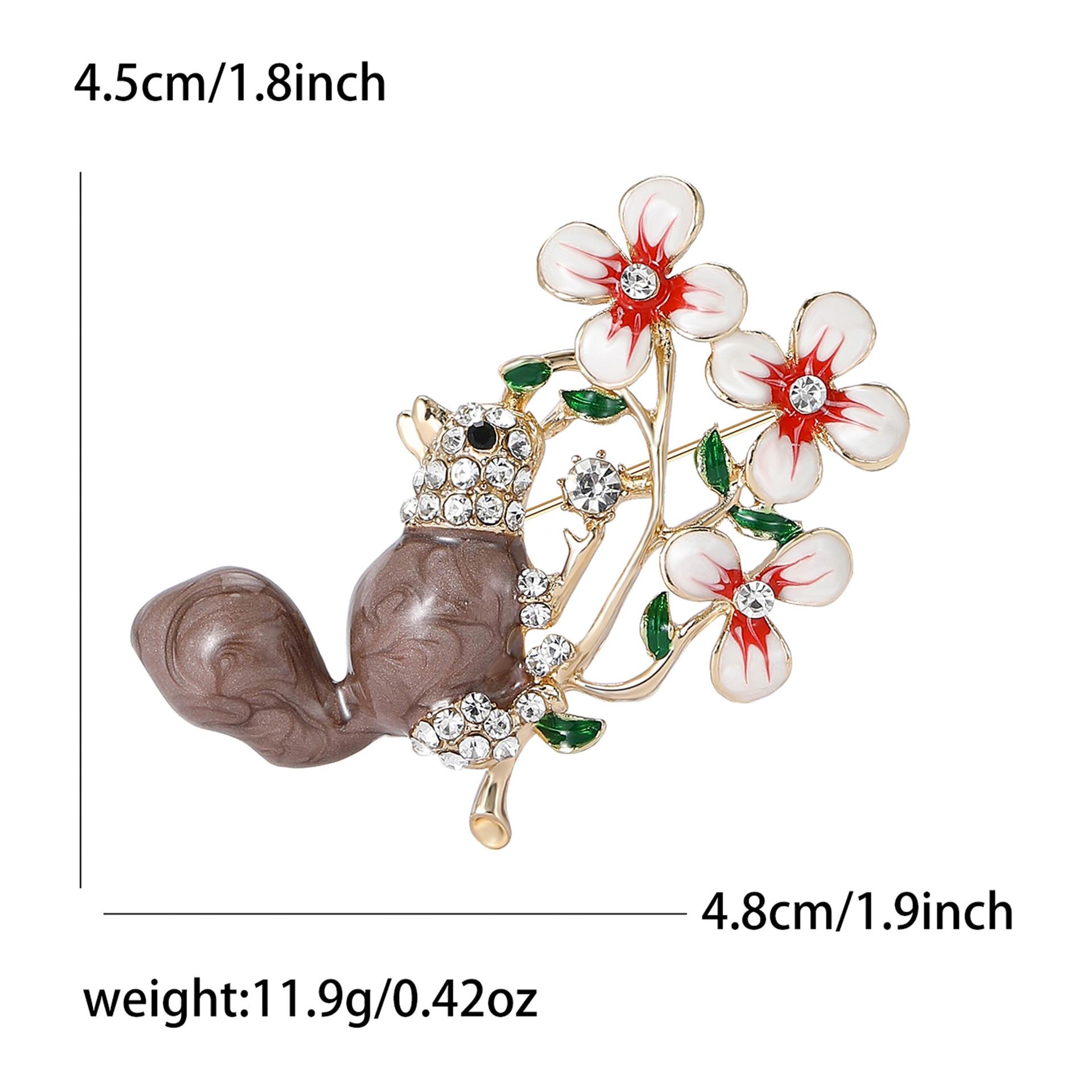 

Модная мультяшная эмалевая брошь в виде белки из сплава, высококачественная милая женская брошь для костюма, кардигана, корсажа, украшения, булавка