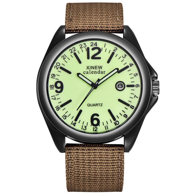 Men's Fashion Nylon Quartz Date Wristwatch 1814
