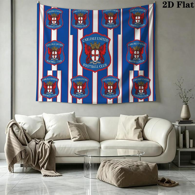 Carlisle United Wall Tapestry Aesthetic Wall Hanging Printed Fabric Blanket Decorative Tapestries for Bedroom Living Room Home Decor