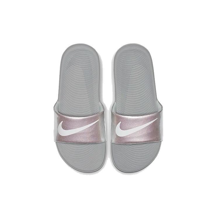 Nike Kawa EVA Slip Resistant And Breathable Kids' Slippers Silver Gray Kids' 819352-007