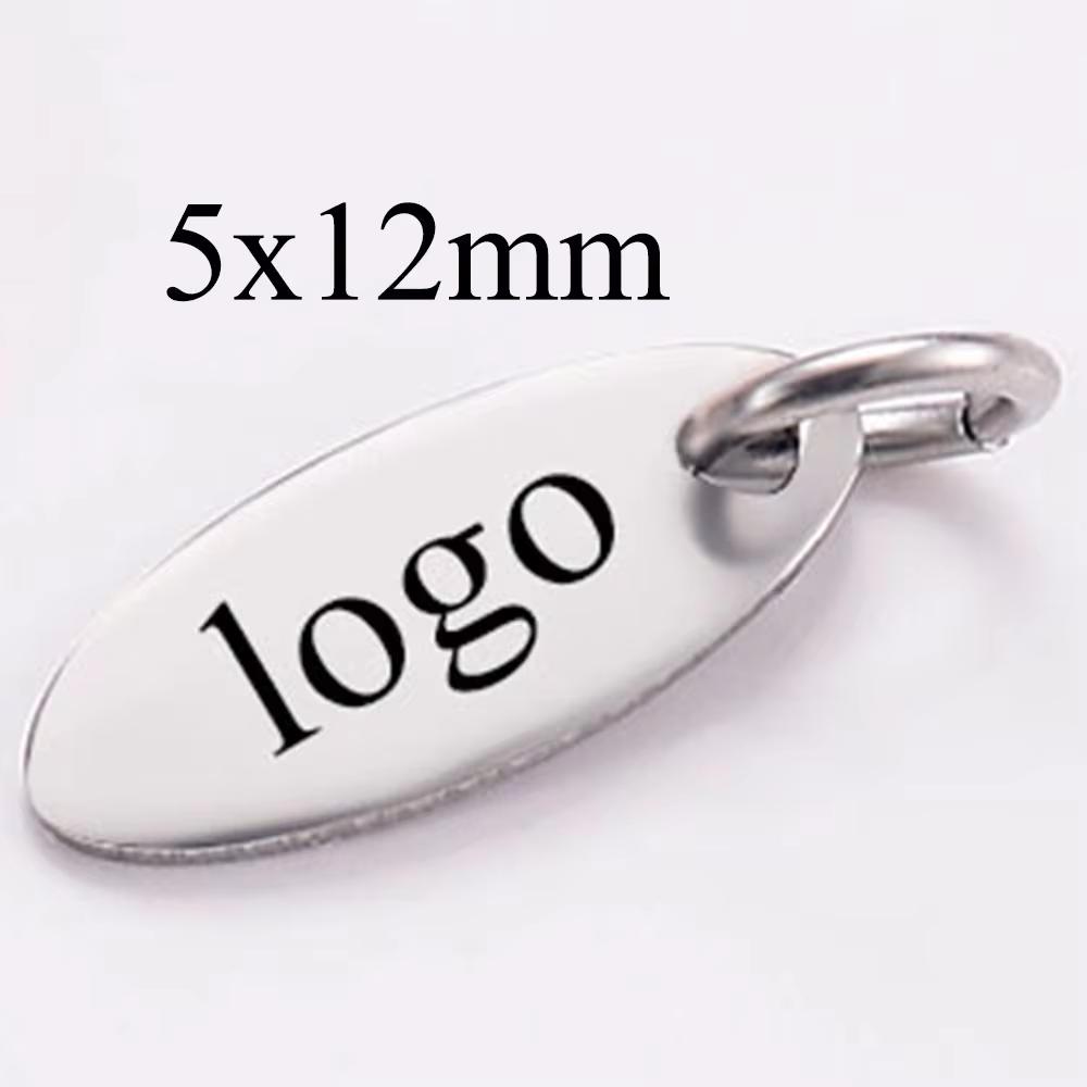 20pcs/lot Stainless Steel Customize Logo Tags Charms for DIY Jewelry Making Personalized Name Logo Disc 3 Colors