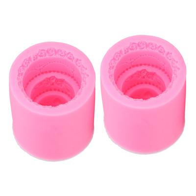 2pcs Fondant Molds Pink Cute Elegant Style Soft Reliable Durable Convenient Practical Decorative