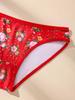 5Pcs/Set Women Cotton Panties Floral Red Underwear Low Waist Briefs Girls Panty Sexy Ladies Underpants Soft Female Lingerie S-L