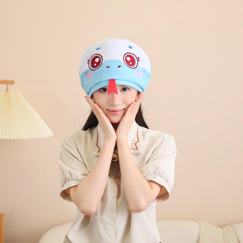 

Snake mascot, green snake, white snake hood hat, photo props, cartoon hood, performance props 44*29CM0.1kg