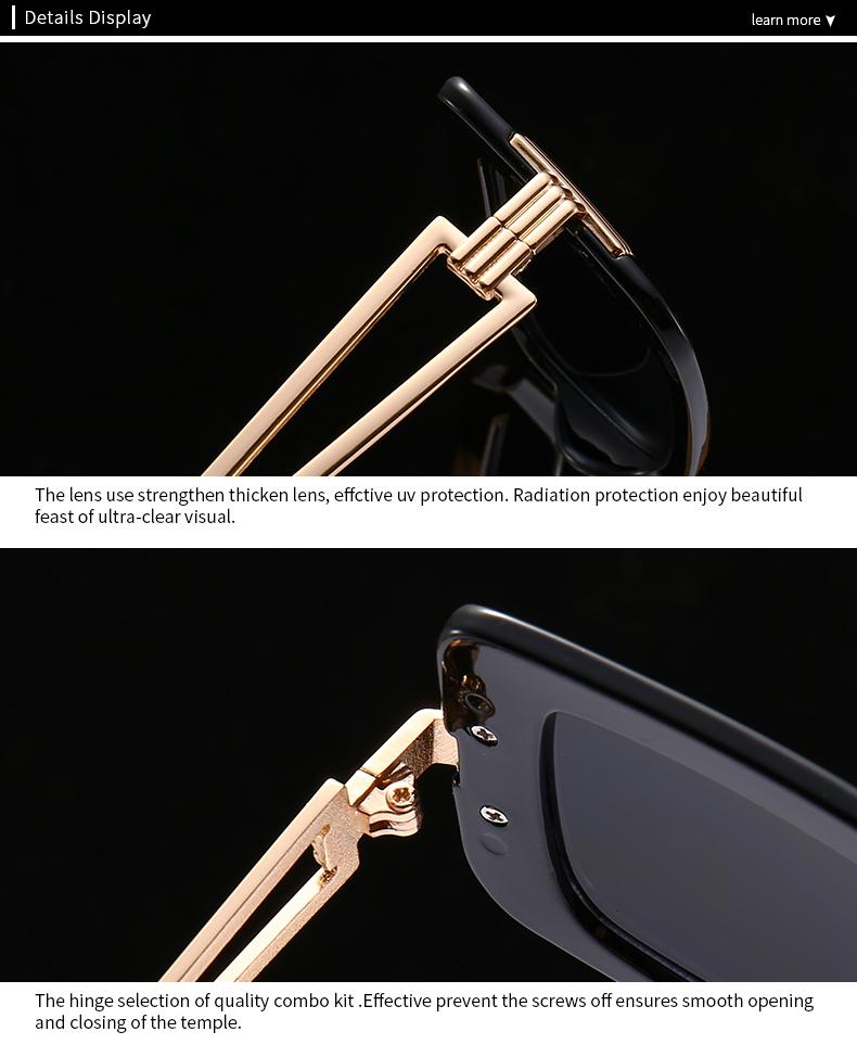 New Export  Popular Metal Sunglasses European And American Trendyy Street Photography Retro Sunglasses 067