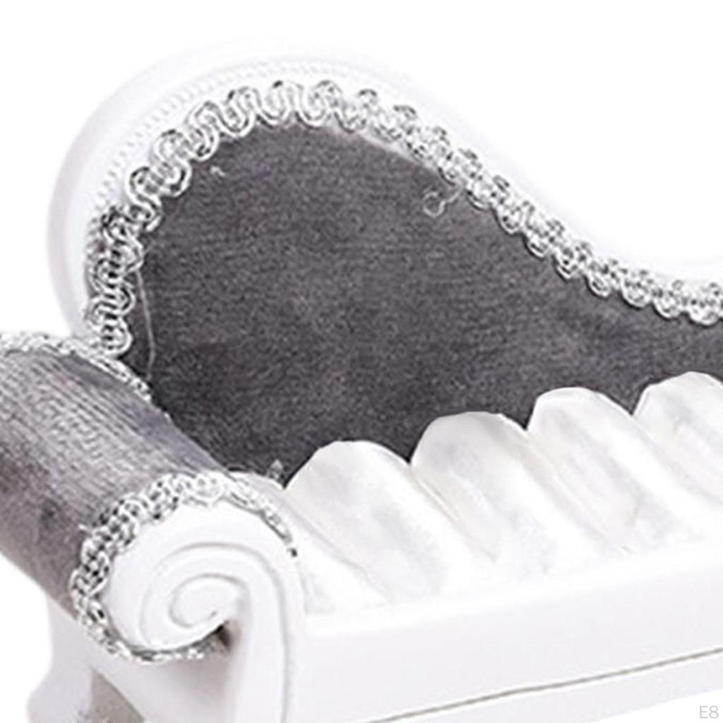 Rings Display Stand Desktop Ornament Elegant Soft Lining Portable Jewelry Holder Organizer for Home