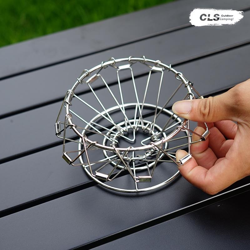 Suport pliabil din oțel inoxidabil pentru filtru de cafea de camping