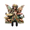 Yousheng Fairy Garden Stake with Wings, Acrylic Elf on Mushroom Outdoor Decoration, Waterproof Plant Ornament for Potted Flowers Yard