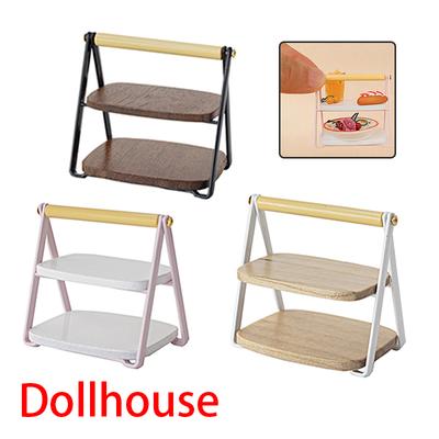 1/12 Dollhouse Yiyecek Paleti Rafı Mini Tepsi Tutucu Model Dollhouse Mutfak Mobilyası Dekorasyon Bebek Evi Sahne Dekor Aksesuarı