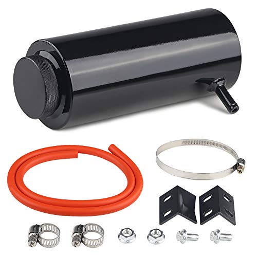 

ADPOW Радиаторный резервуар Цилиндрический со шлангом Серебристый Черный Синий Автомобильный Универсальный Заказ Радиатор Резервные Части (черный)