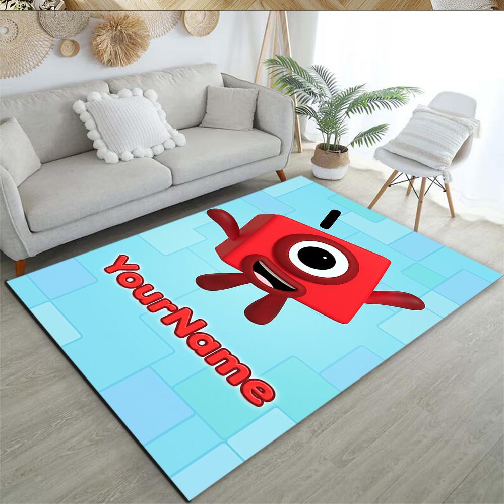 Tappeto Personalizzato con Nome Numberblocks per Ingresso Cucina Corridoio Balcone Tappeto Antiscivolo Ufficio Decorazioni per la Casa