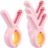 Beach Chairs Clips, Pink 4 PCS Beach Towel Clips for Cruise/Pool Chairs, Cloth P Quilt Drying Clip, Plastic Clothesp, Strong Grip Holder On Chairs