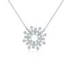 S925 Sterling Silver Sunflower Necklace Female Niche Design Sense European and American Fashion Star Necklace Collarbone Chain Is Versatile