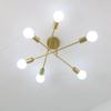Vintage Ceiling Lamp Pendant Lamp Multiple E27 Lamp Base 6 Heads Black/White/Gold For Living Room Modern Simplicity LED Ceiling
