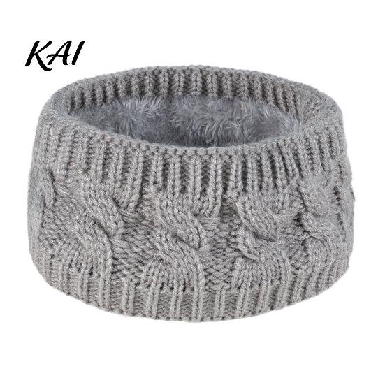 Stretchy Acrylic Ear Warmer Winter Knitted Headband for Women, Soft Fleece Lined Thermal Hair Fashionable Accessories Band, Thickened Plush