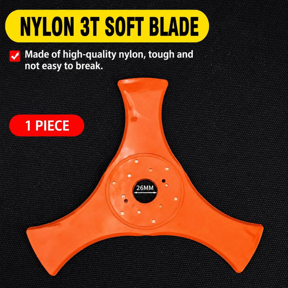 3 Teeth Design Nylon Trimmer Blade 4 Teeth Design Grass Trimmer Blade Lawn Maintenance