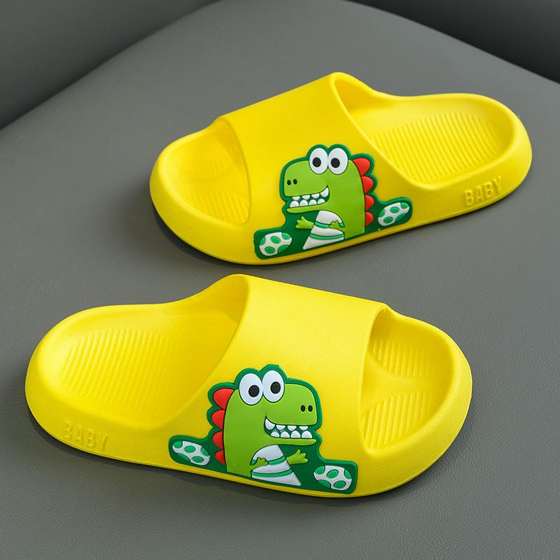 Pantoufles Dinosaure Enfants Été Antidérapantes Semelle Douce Sans Odeur Dessin Animé Claquettes Pour Garçons Filles Intérieur Extérieur Bain Plage