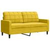 Vidaxl 2-Seater Sofa, Yellow, 140 Cm, Upholstered In Velvet